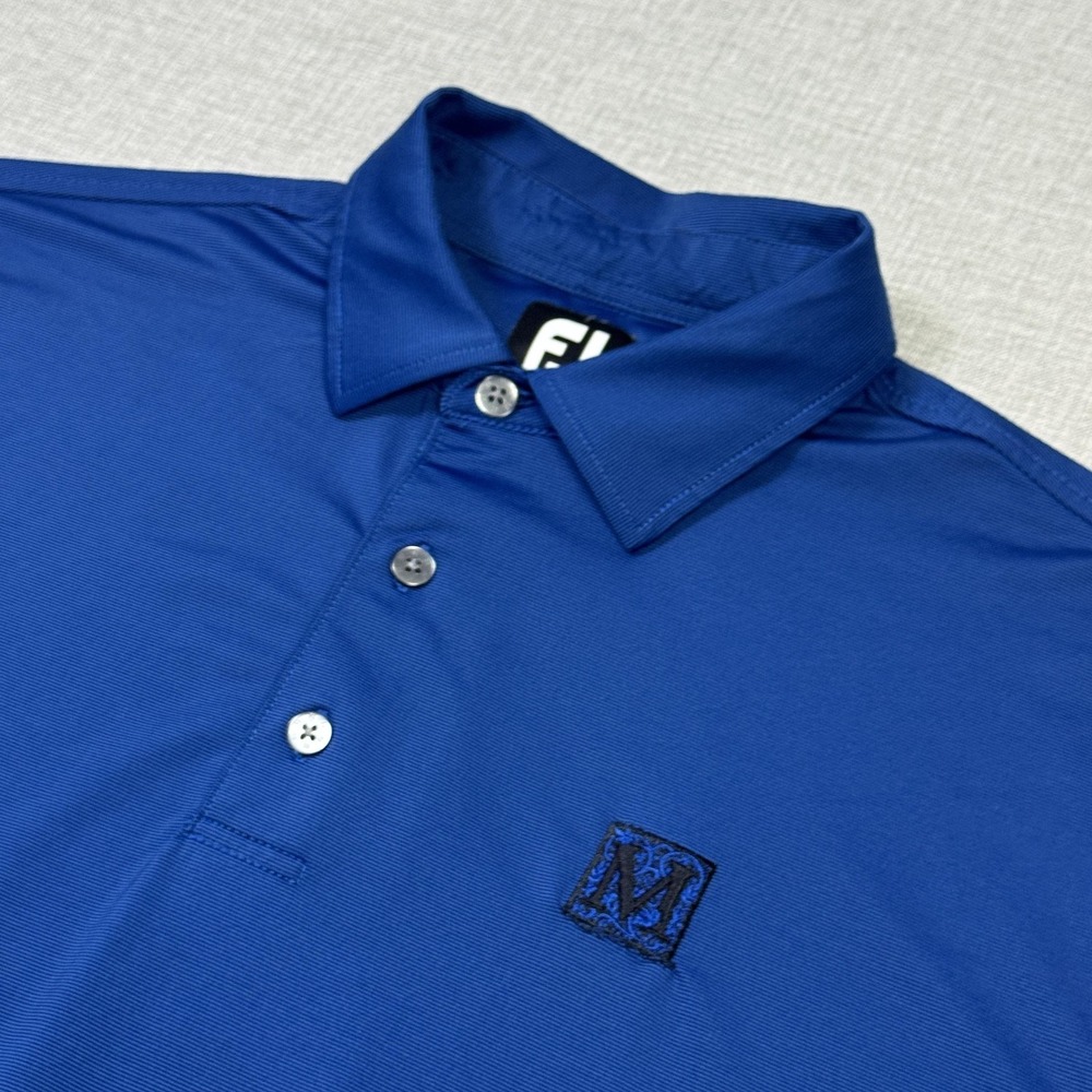 FootJoy Mediterra Golf Polo Shirt Mens XL‎ Blue Short Sleeve Performance
